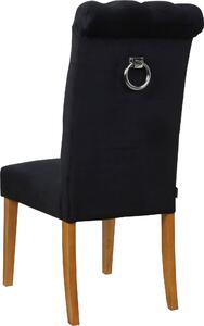 Set 2 scaune Liao catifea negre 50/73/108 cm