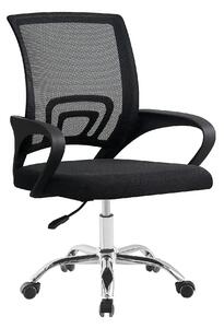 Scaun de birou DEX 4 NEW, negru, material textil/plasă, 57x55x86-94 cm