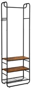 Perete de hol TAYLOR cu dulap pentru pantofi 181x58 cm, maro rustic