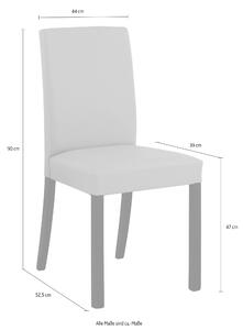 Set 2 scaune Rubin bej piele ecologica 57/59/101 cm