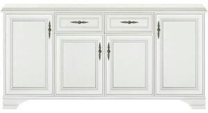 Comoda mare alba IDENTO, alb, PAL melaminat, 184x45x91 cm