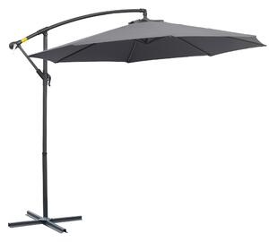 Outsunny Umbrelă de Grădină Deluxe cu Braț Inclinabil și Manivelă, Diametru 3m, Protecție UV, Ideală pentru Patio, Bej | Aosom Romania
