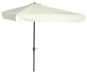 Outsunny Umbrela dreptunghiular pentru gradina cu manivela, 230x130x249cm, Alb Crem | Aosom Romania