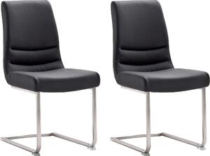 Set 2 scaune MONTERA negre 45/63/90 cm
