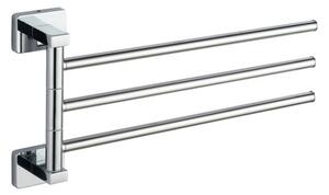 Aqualine Aqualine, suport triplu pentru prosoape APOLLO 350x44mm, crom, 1416-16
