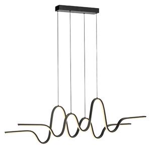 Lampă suspendată de design neagră cu LED reglabil Easylift - Altitude