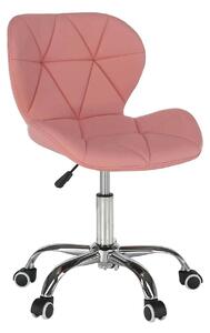 Scaun de birou ARGUS NEW, roz, piele ecologica, 47x56x73/84 cm