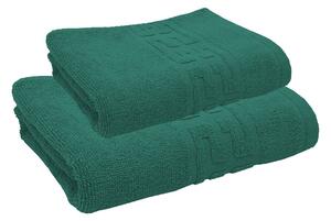 Set 2 prosoape greek border color mio 500 gr./m2 (50x90 + 70x140) - VERDE