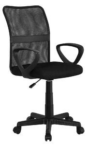 Scaun birou REMO 3 NEW, negru, plasa/plastic, 51x53x84/94 cm