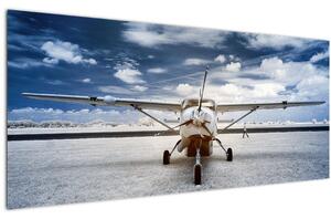 Tablou cu aeroplan cu motor (120x50 cm)