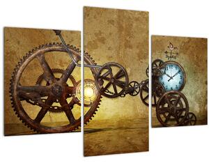 Tablou cu aparatele istorice ale ceasurilor (90x60 cm)