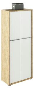 Dulap RIOMA TYP 07, stejar artisan/alb, DTD laminat, cu 4 usi, 75x38x1