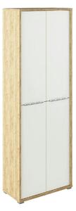 Dulap RIOMA TIP 05, stejar artisan/alb, DTD laminat, cu 4 usi, 75x38x2