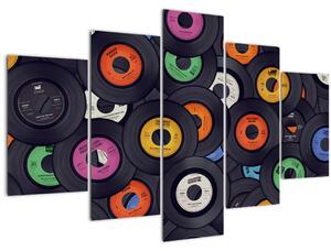 Tablou - plăci de gramofon (150x105 cm)