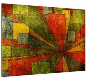 Tablou cu abstracție geometrică (70x50 cm)