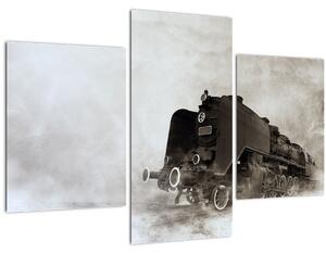 Tablou - Tren în ceață (90x60 cm)
