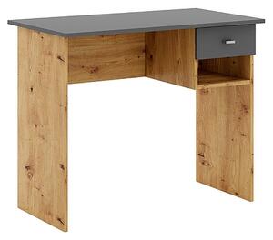 Birou B-011, stejar/gri antracit, PAL laminat, 90x50x74 cm