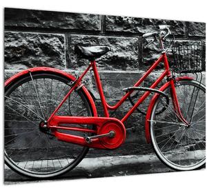 Tablou pe sticlă - Bicicleta istorică (70x50 cm)