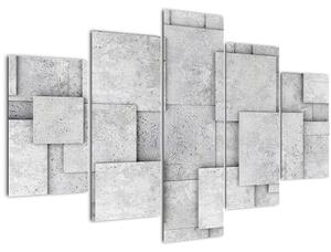 Tablou - Abstracție cu faianță de beton (150x105 cm)