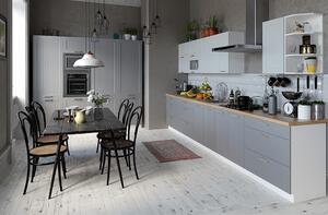Dulap superior de bucătărie, de colț Janne Typ 10 (gri închis + alb). 1021199