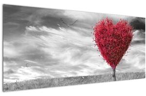 Tablou -Inima din coroanele copacilor (120x50 cm)
