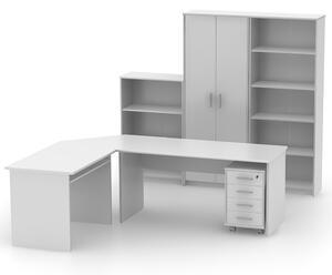 Masă de birou (cu două părți) Hansa 2 NEW 08 (alb). 1028695