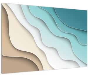 Tablou abstract cu plaja mării (90x60 cm)
