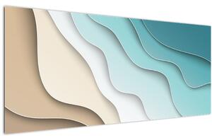 Tablou abstract cu plaja mării (120x50 cm)