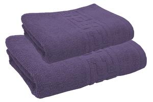 Set 2 prosoape greek border color mio 500 gr./m2 (50x90 + 70x140) - LILA