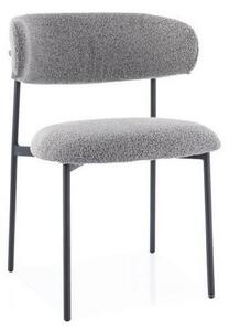 Scaun ELTON, gri/negru, stofa/metal, 56x46x80 cm