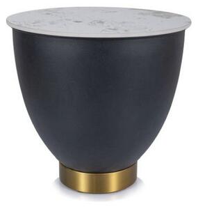 Masuta CYPRUS B, negru/auriu/alb, ceramica/metal, 48x48x45 cm