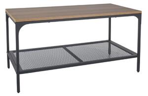 Masuta LEX L, stejar/negru, PAL laminat/metal, 90x45x45 cm