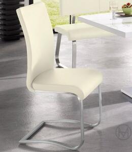 Set 2 scaune albe Arco piele naturala