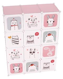 Dulap modular pentru copii Fresh Pink (roz + motiv pentru copii). 1028922