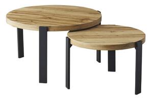 Set 2 masute cafea POLO, stejar/negru