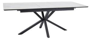 Masa extensibila LOGAN, alb/negru, 160/200x90x76 cm