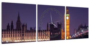 Tablou Londra (cu ceas) (90x30 cm)
