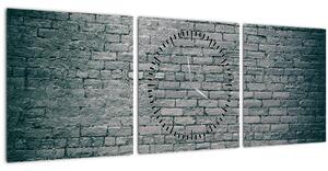 Tabloul cu perete din cărămidă (cu ceas) (90x30 cm)