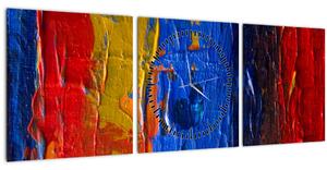 Tabloul cu culorile pentru artiști (cu ceas) (90x30 cm)