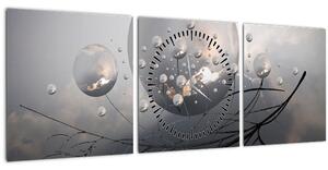 Tabloul bilelor abstracte (cu ceas) (90x30 cm)