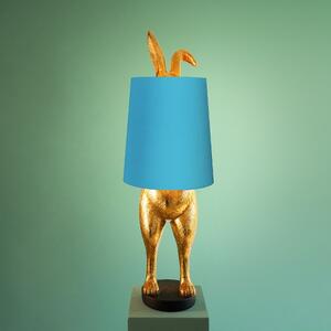 Lampa de podea turcoaz Hiding Rabbit 24x24x74 cm