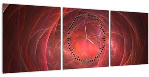 Tabloul modern abstract (cu ceas) (90x30 cm)