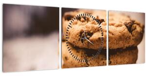 Tablou cu biscuiți cookies (cu ceas) (90x30 cm)