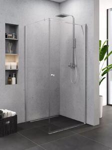 New Trendy Superia cabină de duș 90x80 cm dreptunghiular crom luciu/sticlă transparentă K-0798