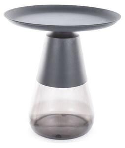 Masuta cafea TIFFANY A BLACK, negru, metal/sticla, 50x52 cm