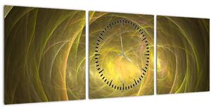 Tabloul modern abstract (cu ceas) (90x30 cm)