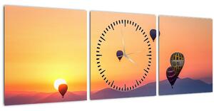 Tablou cu baloane de aer cald (cu ceas) (90x30 cm)