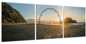 Tablou cu plaja (cu ceas) (90x30 cm)