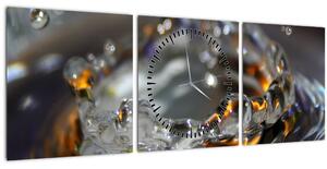 Tablou cu brățara din picături de apă (cu ceas) (90x30 cm)