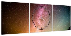 Tablou - cerul plin de stele (cu ceas) (90x30 cm)